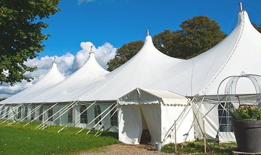 portable restrooms arranged for a special event, providing quick and easy access for attendees in Belton